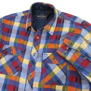 Northwest Territory Mens Quilted Shirt Jacket Shacket L Multicolor Plaid